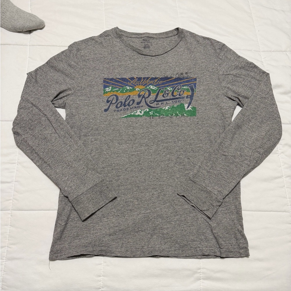 Polo by Ralph Lauren Gray Graphic Tee